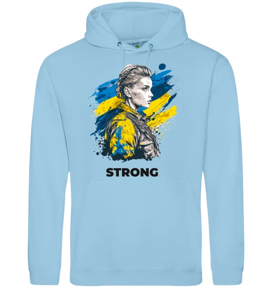 Мужская толстовка (худи) Ukraine strong Голубой фото