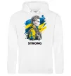 Женская толстовка (худи) Ukraine strong Белый фото