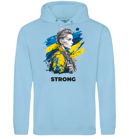 Жіноча толстовка (худі) Ukraine strong Блакитний фото