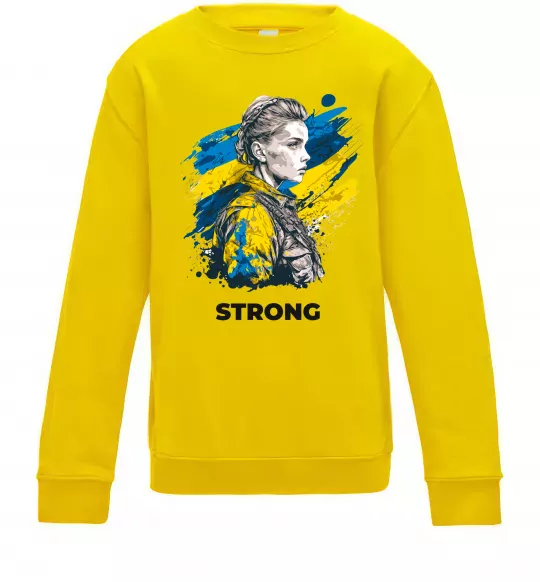 Детский Свитшот Ukraine strong Солнечно желтый фото