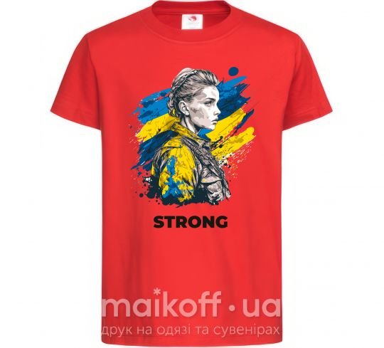 Дитяча футболка Ukraine strong Червоний фото