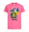 Детская футболка Ukraine strong Ярко-розовый фото