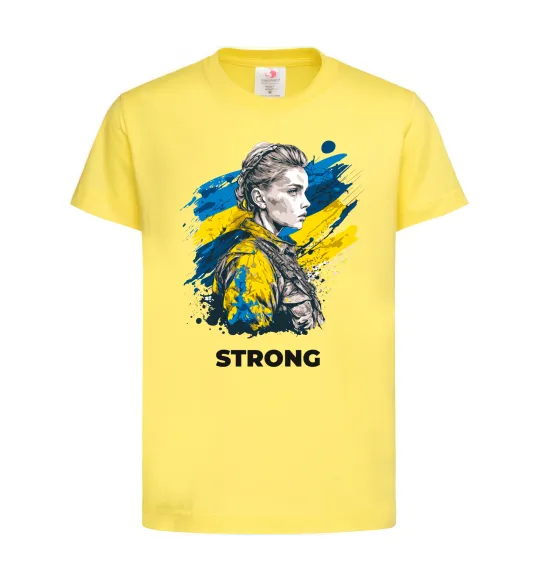 Детская футболка Ukraine strong Лимонный фото