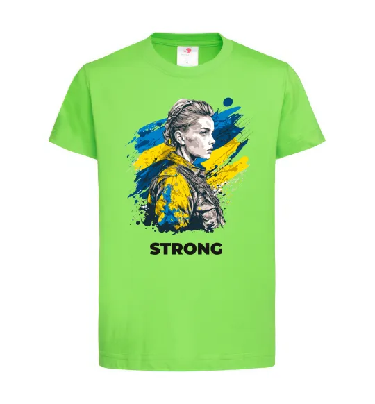 Детская футболка Ukraine strong Лаймовый фото