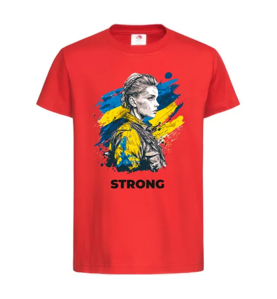 Детская футболка Ukraine strong Красный фото