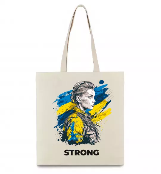 Еко-сумка Ukraine strong Бежевий фото