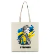 Еко-сумка Ukraine strong Бежевий фото