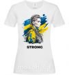 Жіноча футболка Ukraine strong Білий фото