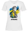 Женская футболка Ukraine strong Белый Женская футболка Ukraine strong Белый фото