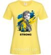 Жіноча футболка Ukraine strong Лимонний фото