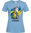 Женская футболка Ukraine strong Голубой Женская футболка Ukraine strong Голубой фото