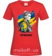 Жіноча футболка Ukraine strong Червоний фото