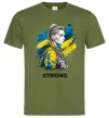 Мужская футболка Ukraine strong Оливковый Мужская футболка Ukraine strong Оливковый фото