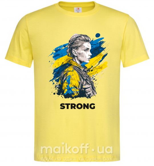 Мужская футболка Ukraine strong Лимонный фото