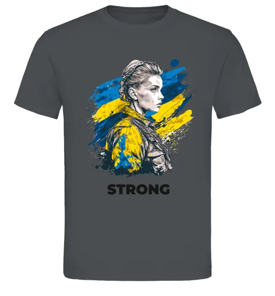 Мужская футболка Ukraine strong Графит фото