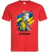 Мужская футболка Ukraine strong Красный Мужская футболка Ukraine strong Красный фото