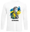 Лонгслів Ukraine strong Білий Лонгслів Ukraine strong Білий фото