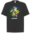 Футболка Оверсайз Ukraine strong Черный фото