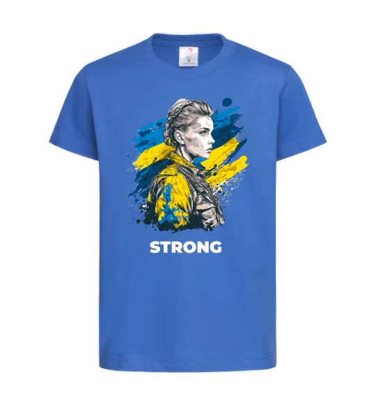 Детская футболка Ukraine strong Ярко-синий фото