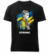 Мужская премиум футболка Ukraine strong Черный фото