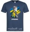 Чоловіча футболка Ukraine strong Темно-синій фото