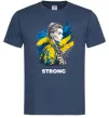 Мужская футболка Ukraine strong Темно-синий Мужская футболка Ukraine strong Темно-синий фото