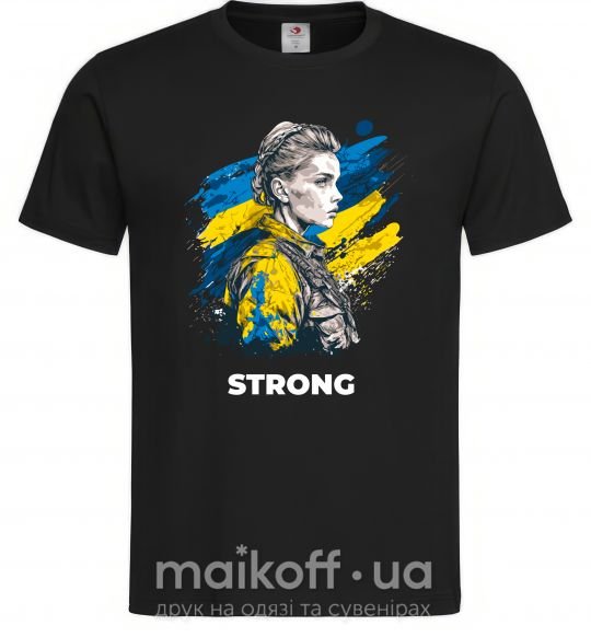 Мужская футболка Ukraine strong Черный фото