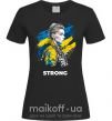 Жіноча футболка Ukraine strong Чорний фото