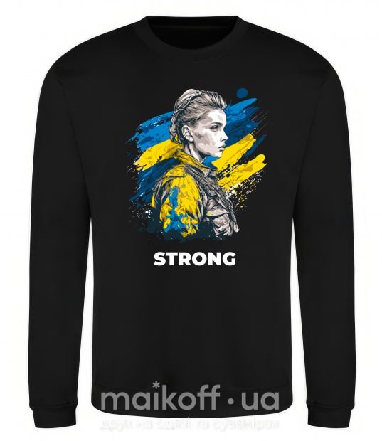 Світшот Ukraine strong Чорний фото