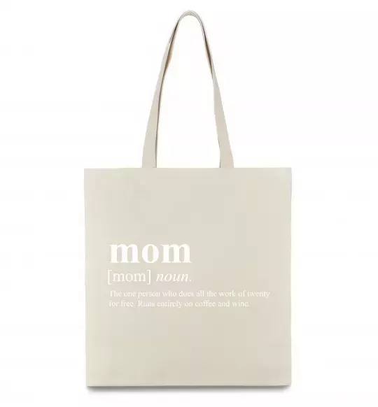 Эко-сумка Mom person who does the work for free Бежевый фото
