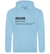 Женская толстовка (худи) Mom person who does the work for free Голубой фото