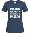 Жіноча футболка Chaos manager mom Темно-синій фото