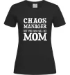 Жіноча футболка Chaos manager mom Чорний фото