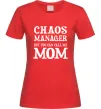 Жіноча футболка Chaos manager mom Червоний фото