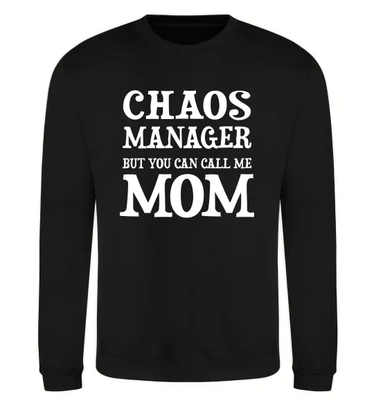 Світшот Chaos manager mom Чорний фото