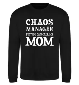 Свитшот Chaos manager mom Черный фото