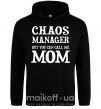 Жіноча толстовка (худі) Chaos manager mom Чорний фото