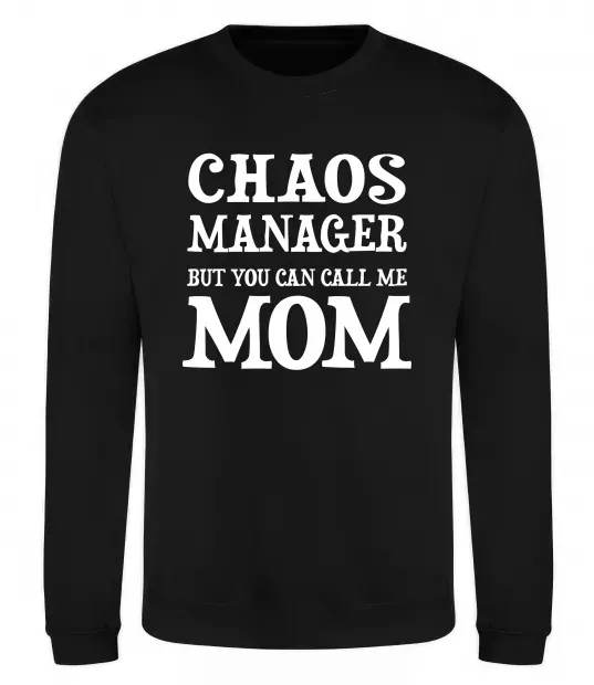 Свитшот Chaos manager mom Черный фото