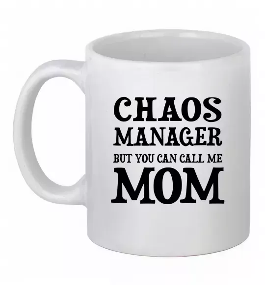 Чашка керамічна Chaos manager mom Білий фото
