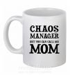 Чашка керамічна Chaos manager mom Білий фото