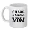 Чашка керамічна Chaos manager mom Білий фото