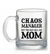 Чашка скляна Chaos manager mom Прозорий фото