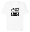 Футболка Оверсайз Chaos manager mom Білий фото