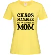 Жіноча футболка Chaos manager mom Лимонний фото