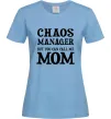 Жіноча футболка Chaos manager mom Блакитний фото