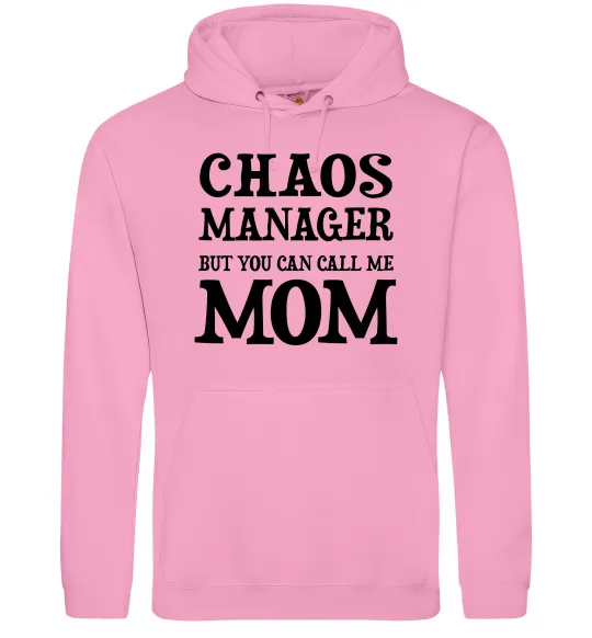 Жіноча толстовка (худі) Chaos manager mom Рожевий фото