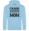 Жіноча толстовка (худі) Chaos manager mom Блакитний фото