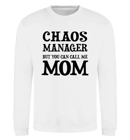 Світшот Chaos manager mom Білий фото