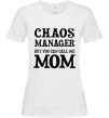Жіноча футболка Chaos manager mom Білий фото