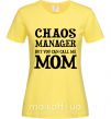 Жіноча футболка Chaos manager mom Лимонний фото